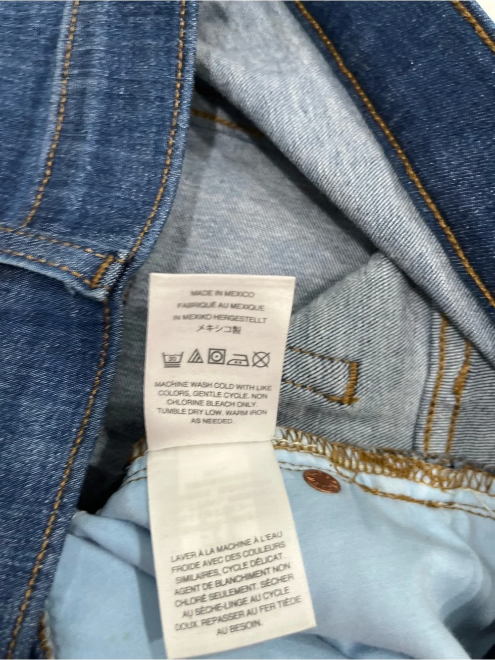 J. Crew Mid Wash Blue Straight-Leg Jeans with Subtle Distress
